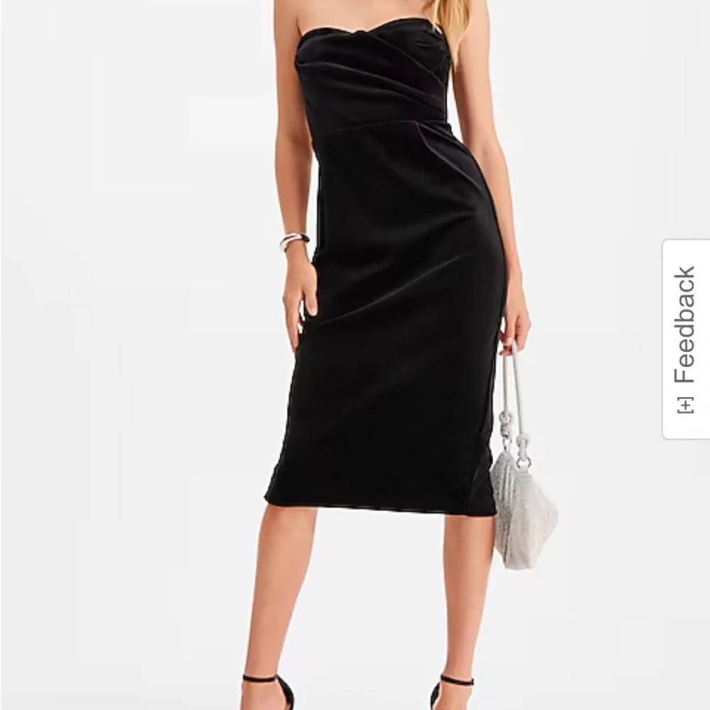 Formal Black Velvet Dress - Picture 1 of 5